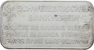 100 Gramm Silberbarren Schweizerischer Bankverein - MP Edelmetalle